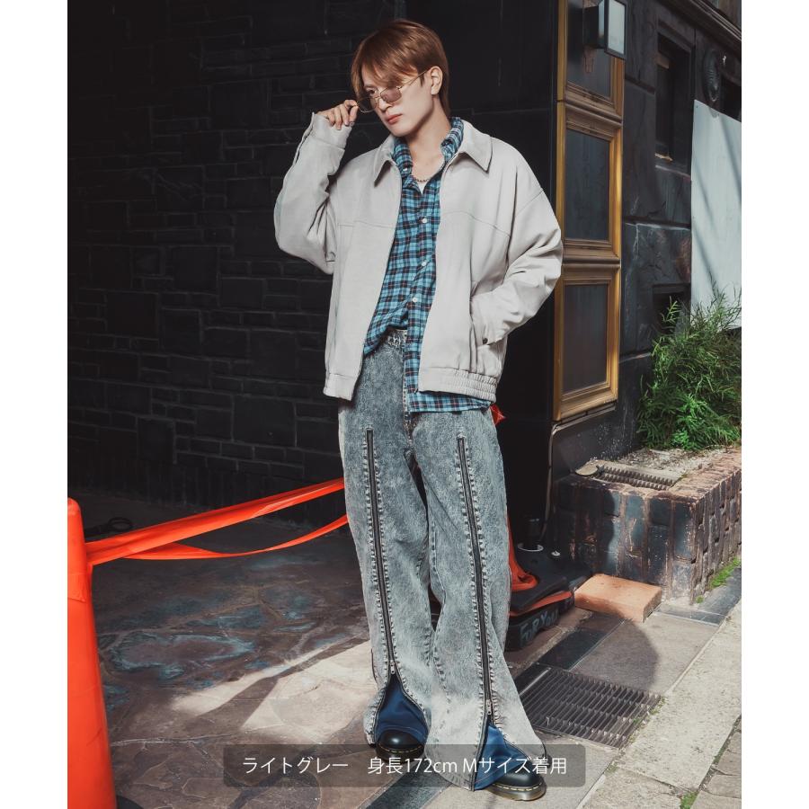 ジャケット メンズ ドリズラー スエードタッチ ブルゾン アウター オーバーサイズ ビッグシルエット ゆったり 韓国 ストリート | improves | 07