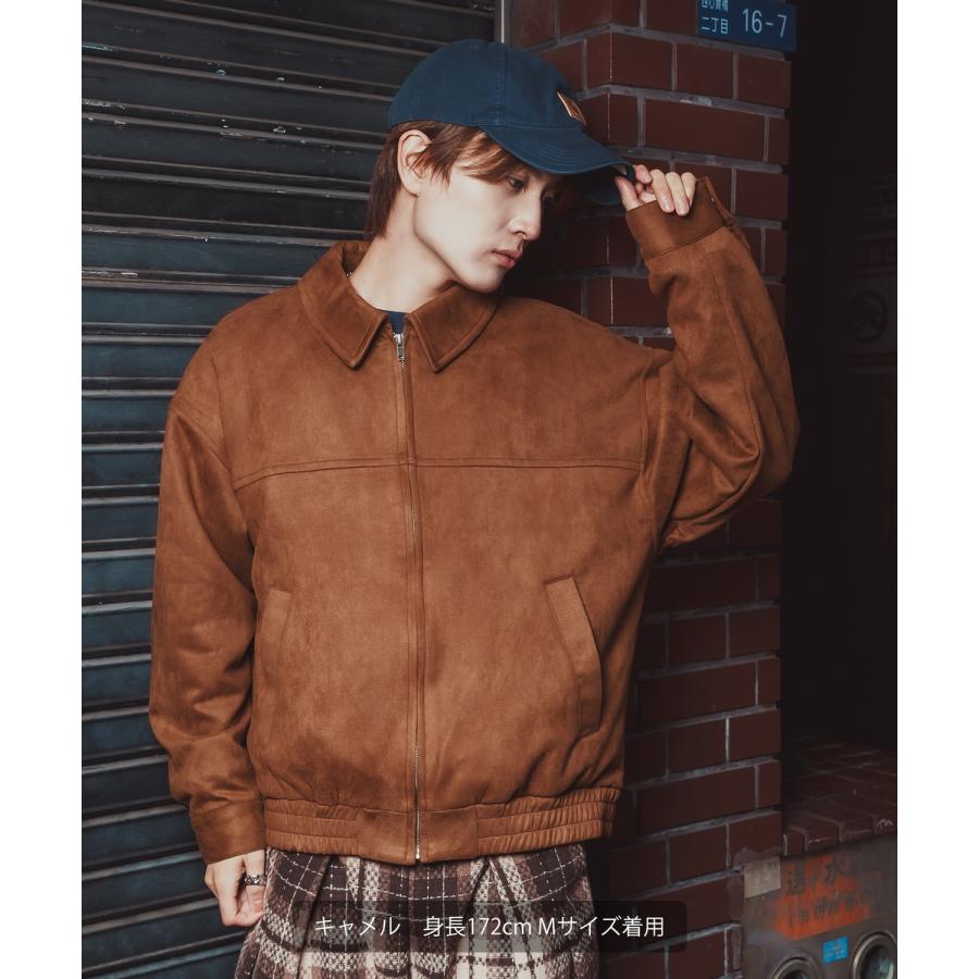 ジャケット メンズ ドリズラー スエードタッチ ブルゾン アウター オーバーサイズ ビッグシルエット ゆったり 韓国 ストリート | improves | 08