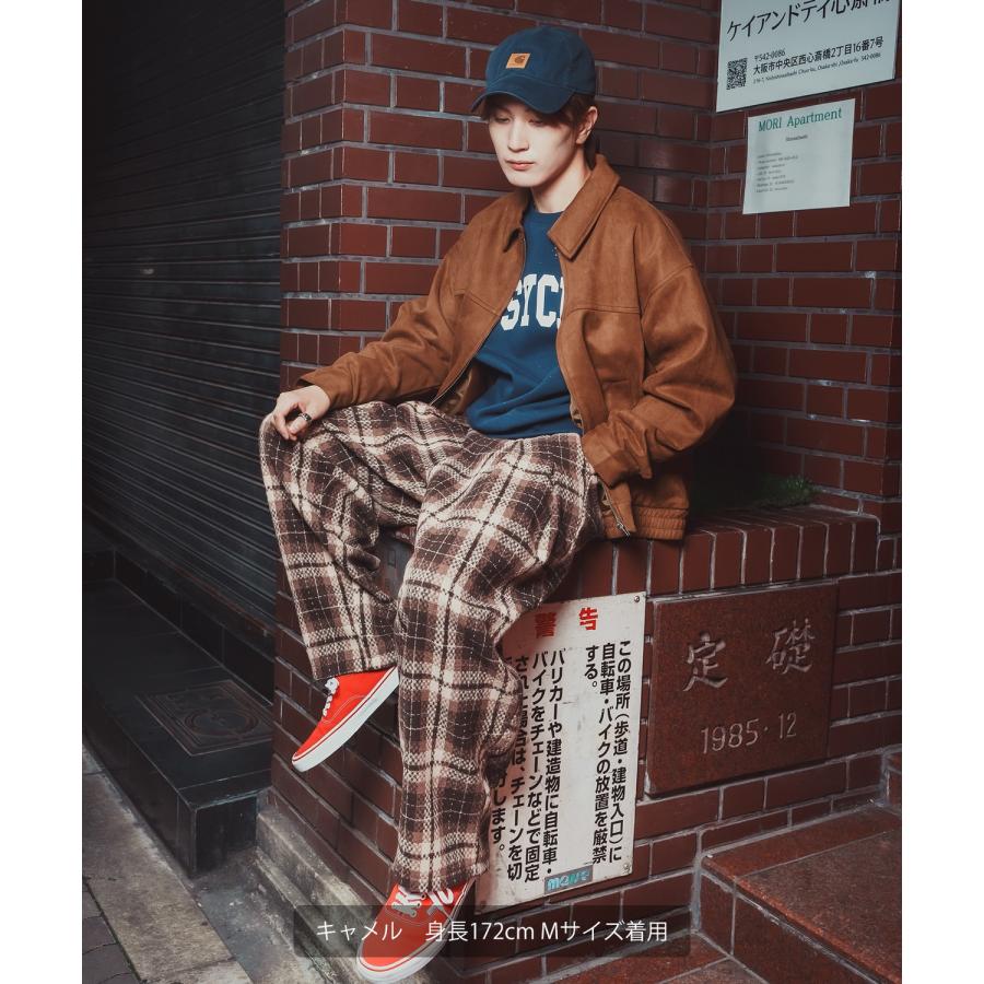 ジャケット メンズ ドリズラー スエードタッチ ブルゾン アウター オーバーサイズ ビッグシルエット ゆったり 韓国 ストリート | improves | 11