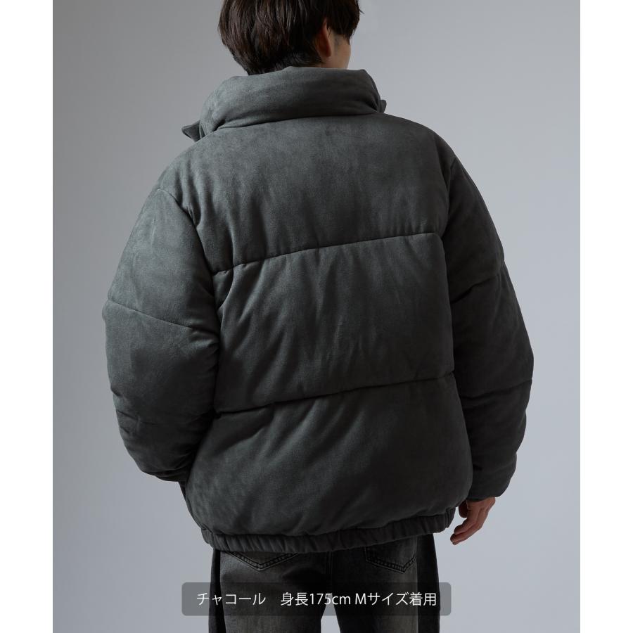 ダウンジャケット メンズ スエードタッチ 中綿 ショートペディン パデッドブルゾン アメカジ カジュアル モード 韓国ファッション 大人カジュアル | improves | 12