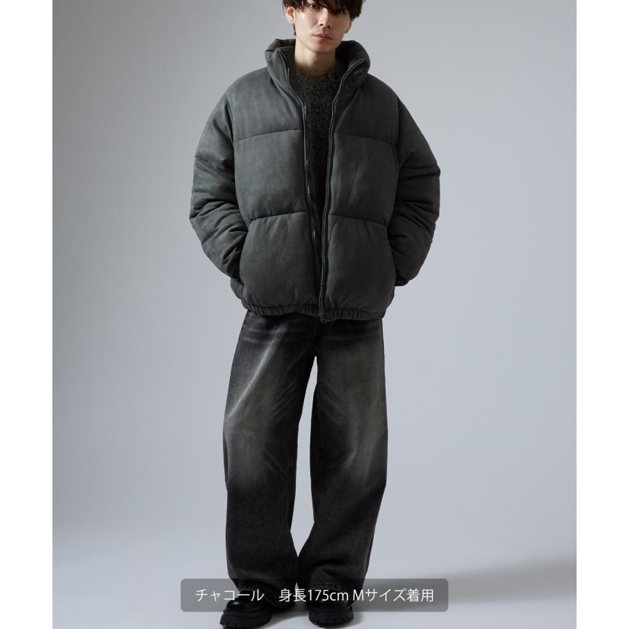 ダウンジャケット メンズ スエードタッチ 中綿 ショートペディン パデッドブルゾン アメカジ カジュアル モード 韓国ファッション 大人カジュアル | improves | 13