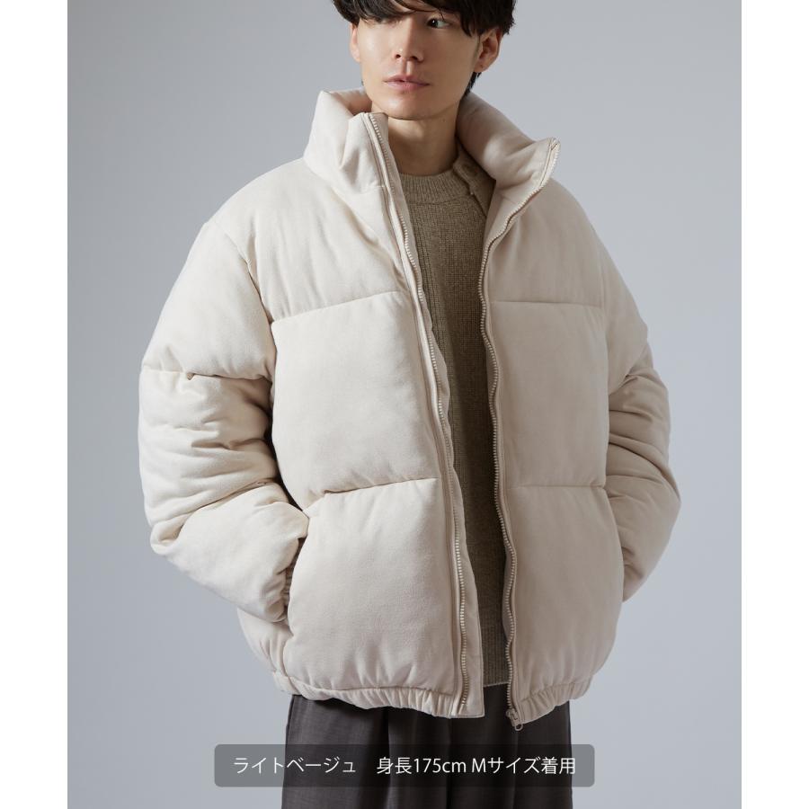 ダウンジャケット メンズ スエードタッチ 中綿 ショートペディン パデッドブルゾン アメカジ カジュアル モード 韓国ファッション 大人カジュアル | improves | 03