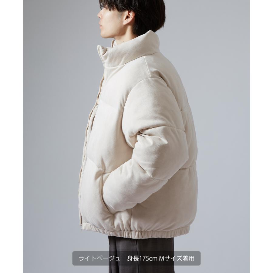 ダウンジャケット メンズ スエードタッチ 中綿 ショートペディン パデッドブルゾン アメカジ カジュアル モード 韓国ファッション 大人カジュアル | improves | 04