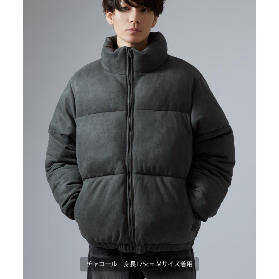 ダウンジャケット メンズ スエードタッチ 中綿 ショートペディン パデッドブルゾン アメカジ カジュアル モード 韓国ファッション 大人カジュアル | improves | 08