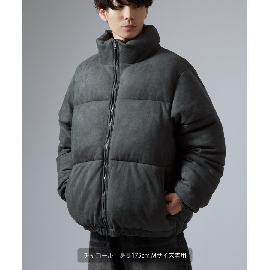 ダウンジャケット メンズ スエードタッチ 中綿 ショートペディン パデッドブルゾン アメカジ カジュアル モード 韓国ファッション 大人カジュアル | improves | 09