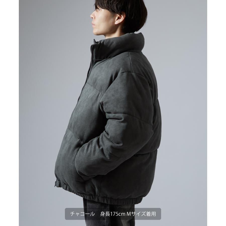 ダウンジャケット メンズ スエードタッチ 中綿 ショートペディン パデッドブルゾン アメカジ カジュアル モード 韓国ファッション 大人カジュアル | improves | 11