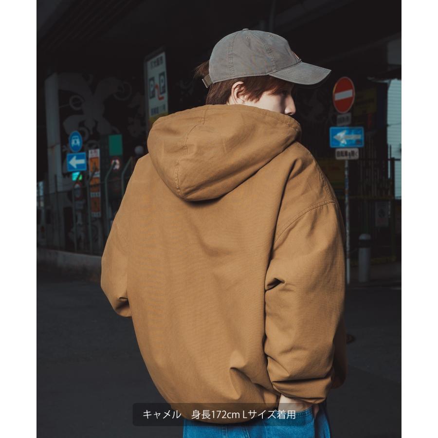 パーカー メンズ ダック ボアライナー ワークジャケット フーディージャケット ブルゾン ウィンドブレーカー アメカジ カジュアル ワーク ストリート スケーター | improves | 13