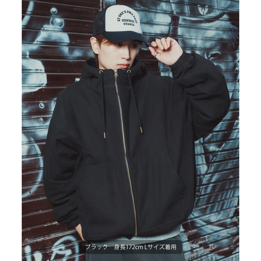 パーカー メンズ ダック ボアライナー ワークジャケット フーディージャケット ブルゾン ウィンドブレーカー アメカジ カジュアル ワーク ストリート スケーター | improves | 03