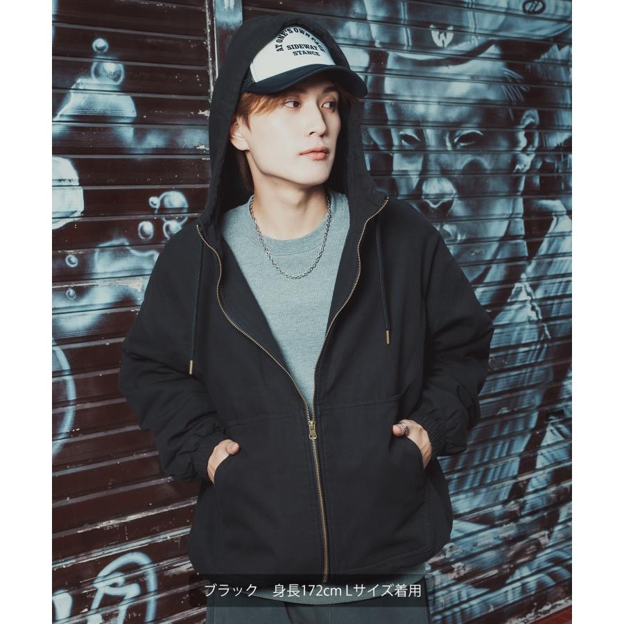 パーカー メンズ ダック ボアライナー ワークジャケット フーディージャケット ブルゾン ウィンドブレーカー アメカジ カジュアル ワーク ストリート スケーター | improves | 06