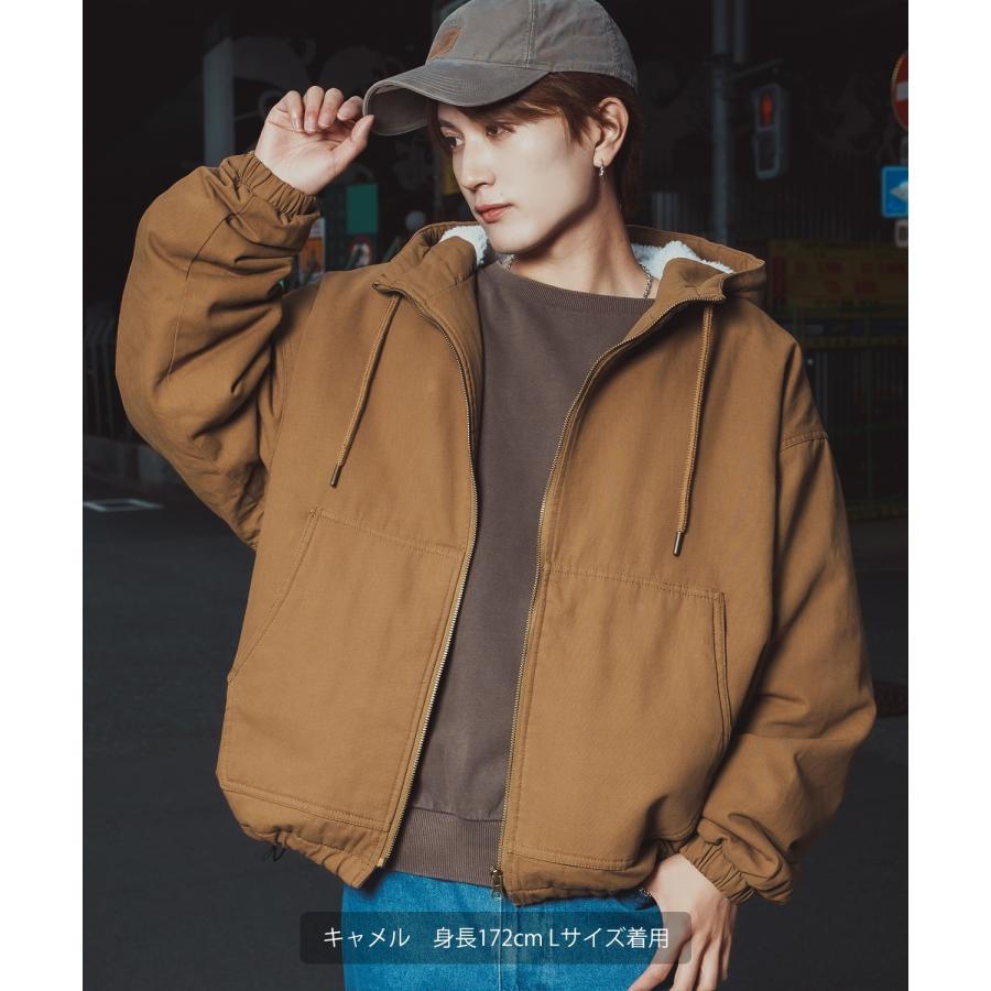 パーカー メンズ ダック ボアライナー ワークジャケット フーディージャケット ブルゾン ウィンドブレーカー アメカジ カジュアル ワーク ストリート スケーター | improves | 09