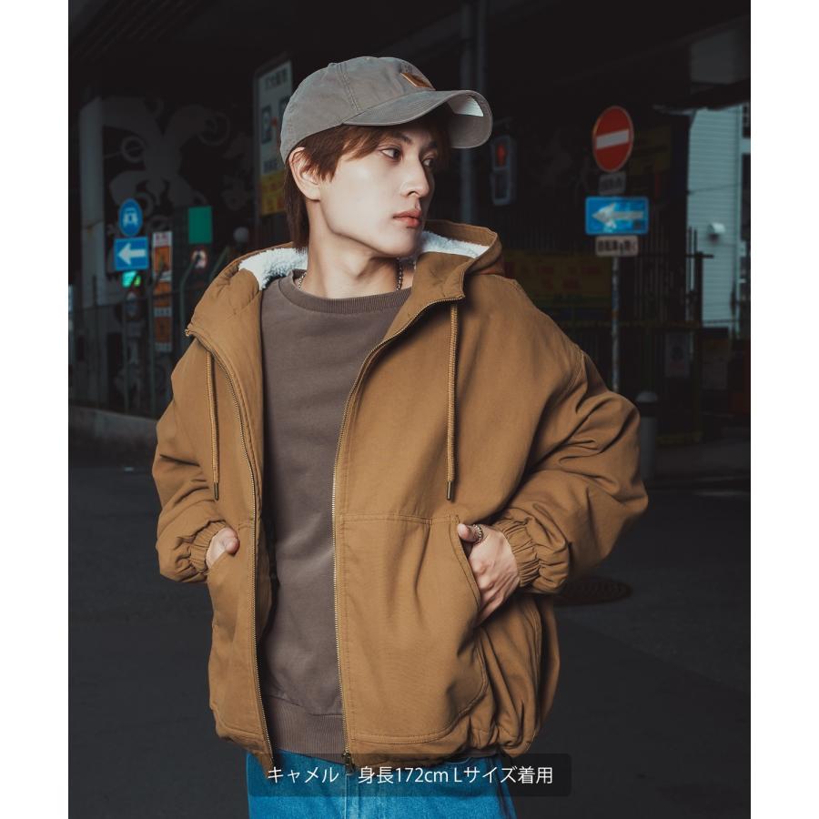 パーカー メンズ ダック ボアライナー ワークジャケット フーディージャケット ブルゾン ウィンドブレーカー アメカジ カジュアル ワーク ストリート スケーター | improves | 10