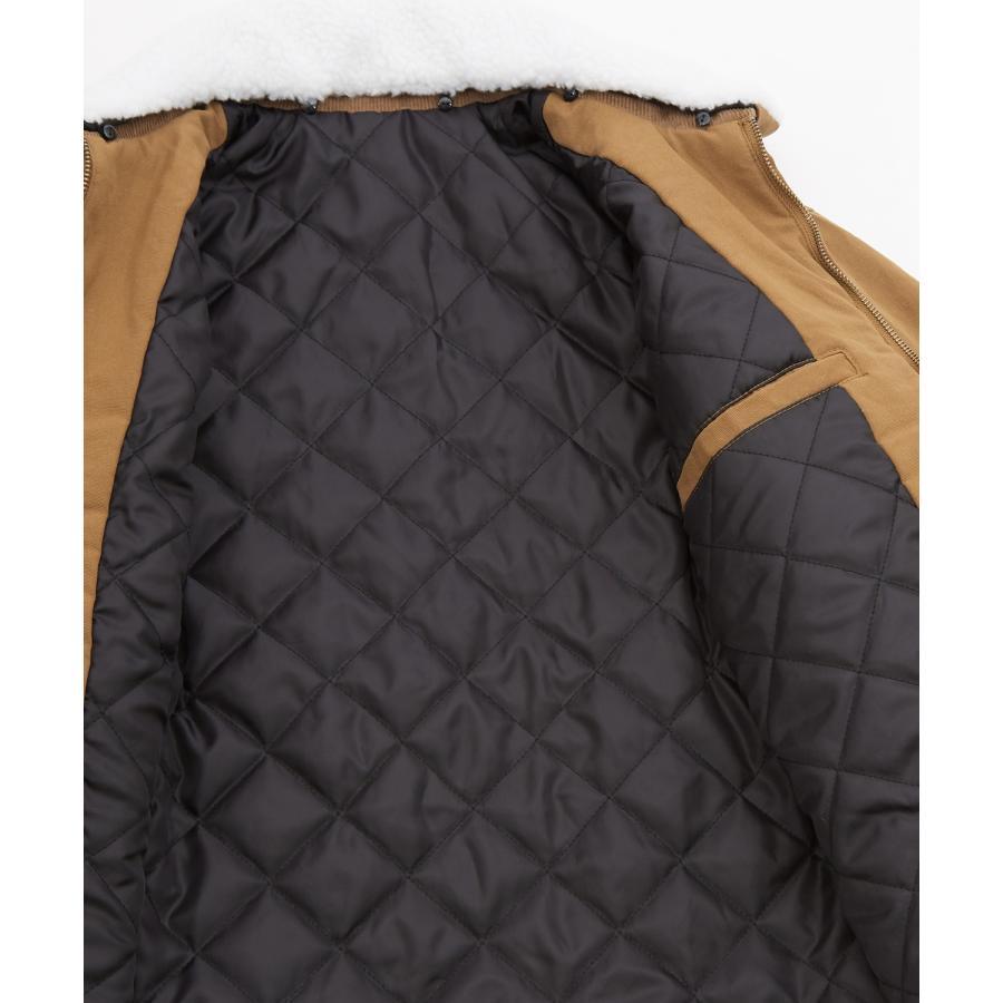 ダックボンバージャケット メンズ レディース ボア襟 コーデュロイ襟 リバーシブル ワークジャケット ストリート アメカジ 古着MIX ビッグシルエット 韓国 | improves | 21