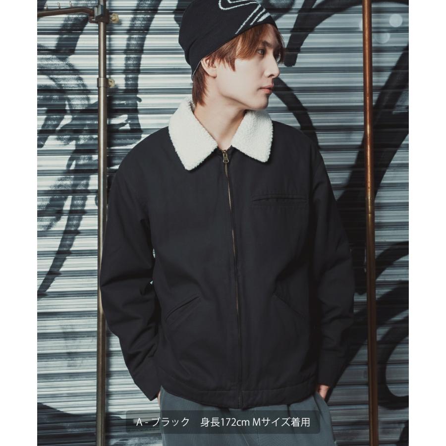 ダックボンバージャケット メンズ レディース ボア襟 コーデュロイ襟 ワークジャケット ストリート アメカジ 古着MIX ビッグシルエット 韓国 | improves | 08