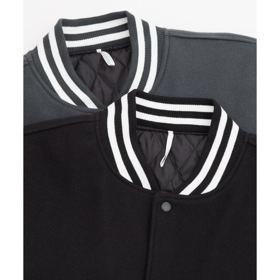 ブルゾン メンズ メルトン PUレザー スタジャン スタジアムジャンパー アメカジ カジュアル スケーター ストリート Y2K 90s 古着MIX 韓国ファッション | improves | 13