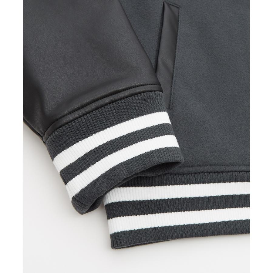 ブルゾン メンズ メルトン PUレザー スタジャン スタジアムジャンパー アメカジ カジュアル スケーター ストリート Y2K 90s 古着MIX 韓国ファッション | improves | 17