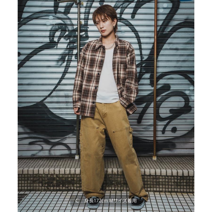 カバーオール メンズ チェック柄  大きめ アメカジ カジュアル スケーター ストリート Y2K 90s 古着MIX 韓国ファッション | improves | 16