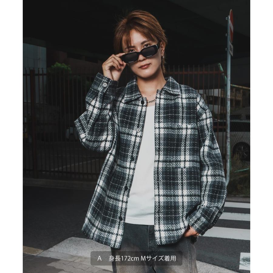 カバーオール メンズ チェック柄  大きめ アメカジ カジュアル スケーター ストリート Y2K 90s 古着MIX 韓国ファッション | improves | 04
