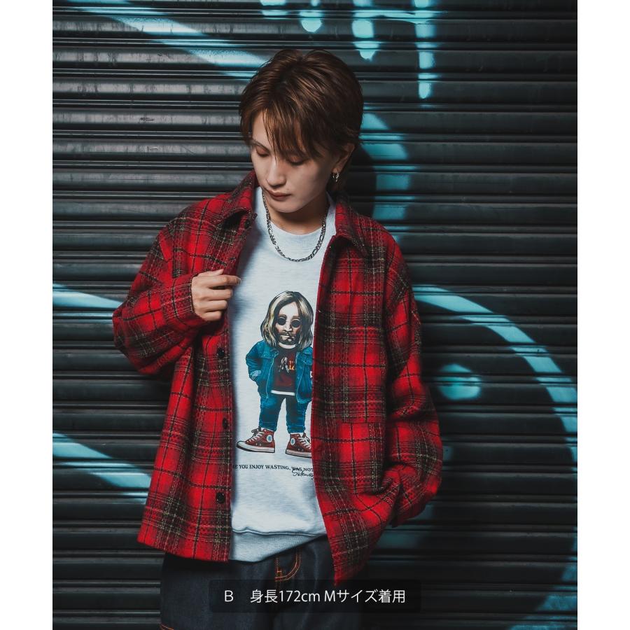 カバーオール メンズ チェック柄  大きめ アメカジ カジュアル スケーター ストリート Y2K 90s 古着MIX 韓国ファッション | improves | 09
