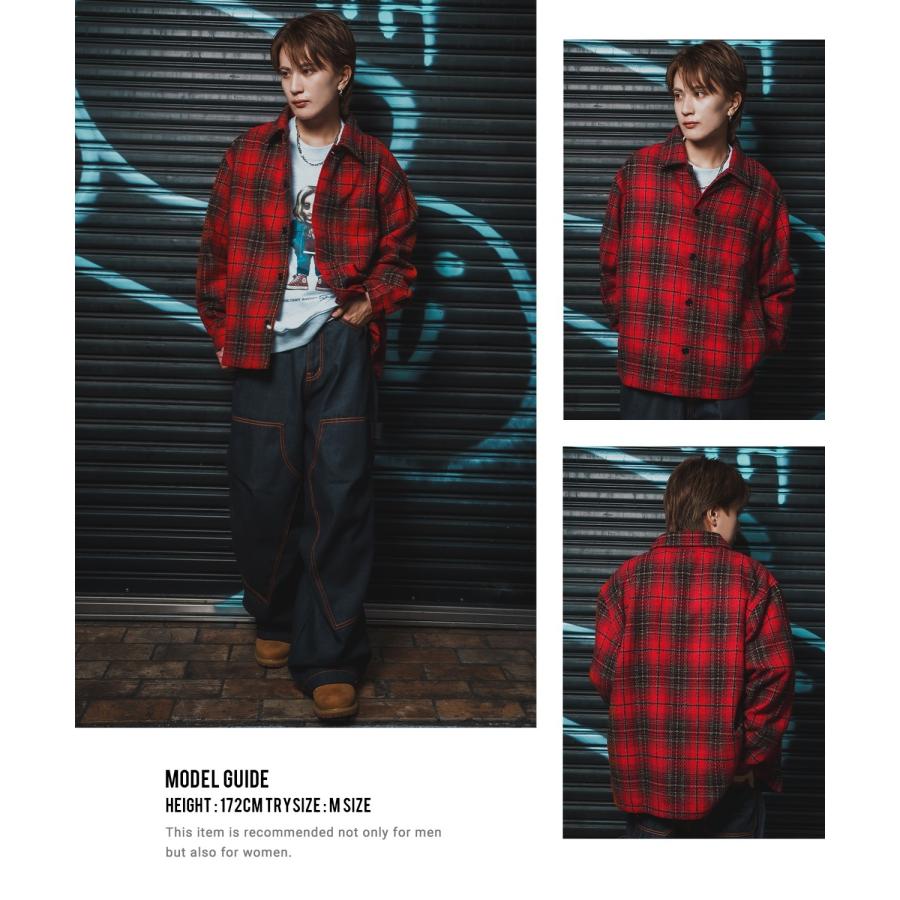 カバーオール メンズ チェック柄  大きめ アメカジ カジュアル スケーター ストリート Y2K 90s 古着MIX 韓国ファッション | improves | 10