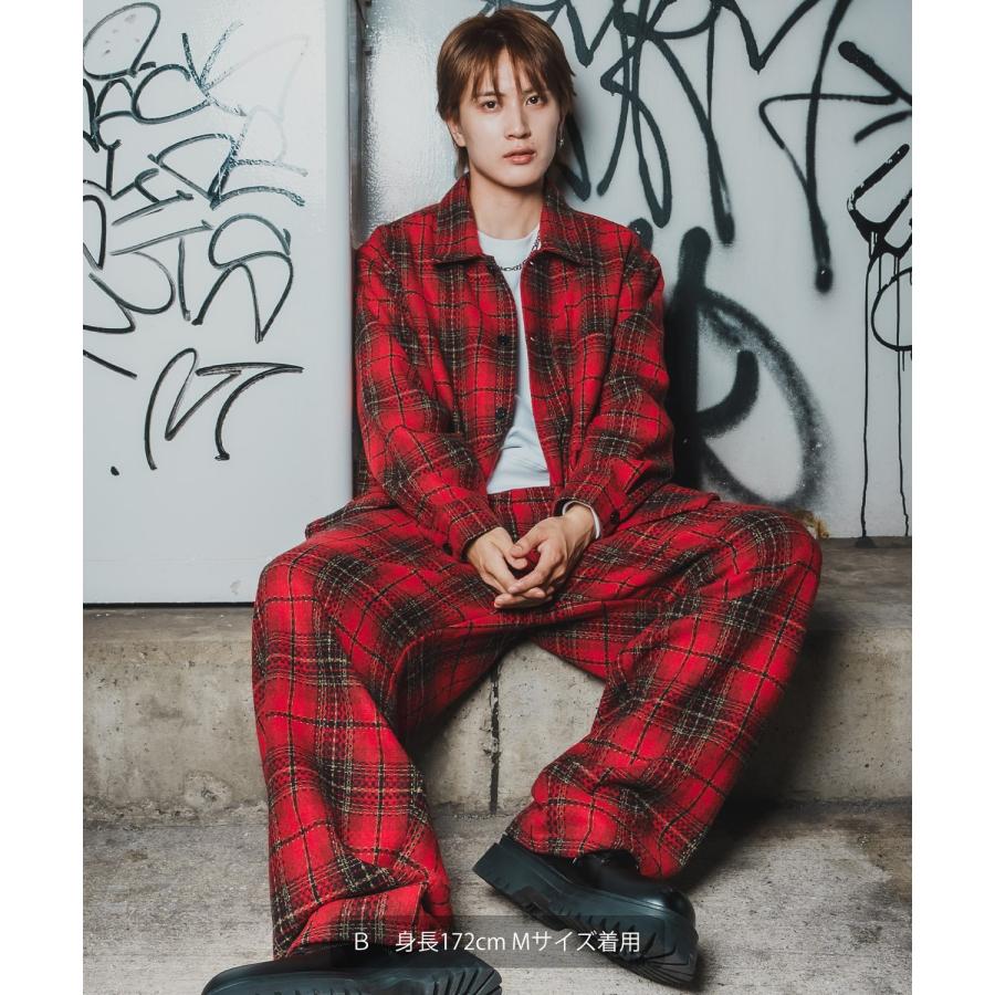 カバーオール メンズ チェック柄  大きめ アメカジ カジュアル スケーター ストリート Y2K 90s 古着MIX 韓国ファッション | improves | 11