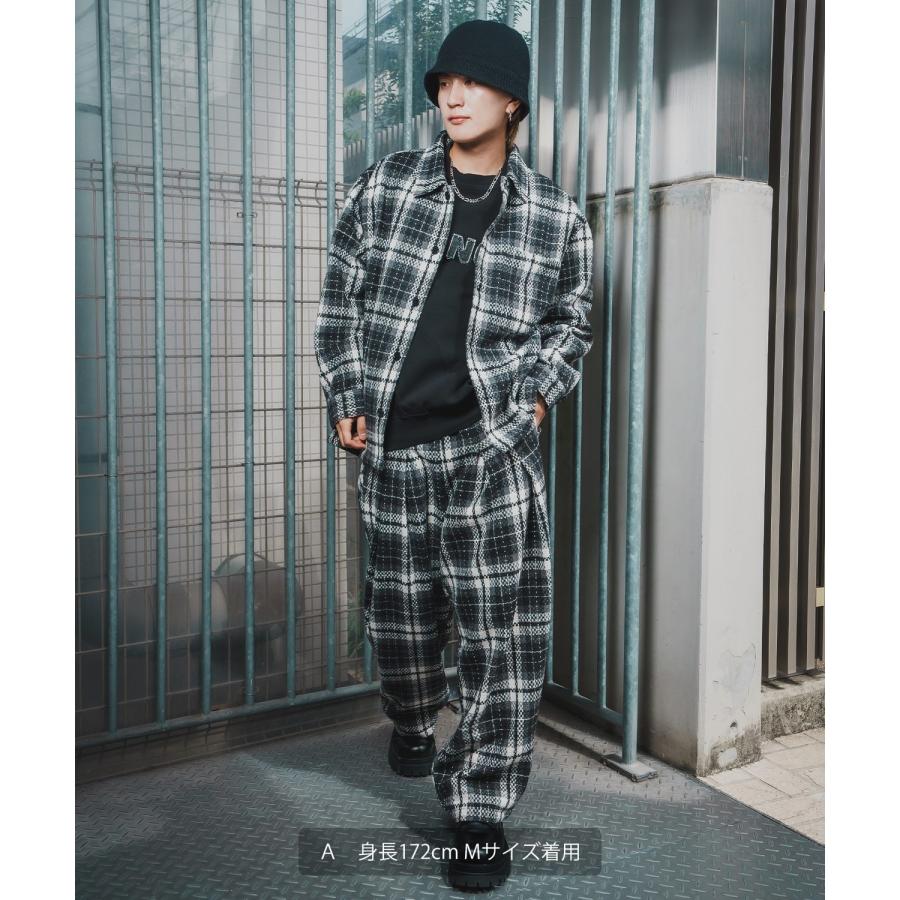 ワイドパンツ メンズ チェック柄  大きめ アメカジ カジュアル スケーター ストリート Y2K 90s 古着MIX 韓国ファッション | improves | 06