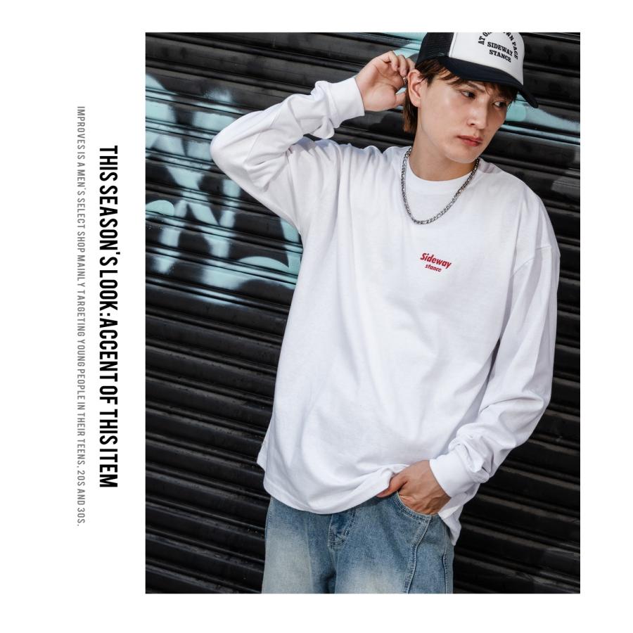 長袖Tシャツ メンズ SIDEWAY STANCE サイドウェイスタンス ロンT カットソー ダウナーベア アメカジ カジュアル Y2K ストリート 90s レトロ 韓国 | improves | 09