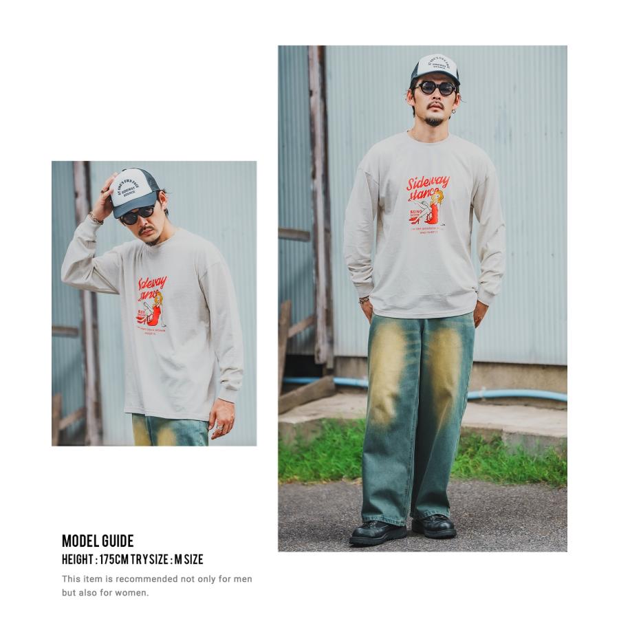 長袖Tシャツ メンズ SIDEWAY STANCE サイドウェイスタンス ロンT カットソー レトロウーマン アメカジ カジュアル Y2K ストリート 90s レトロ 韓国ファッション | improves | 19