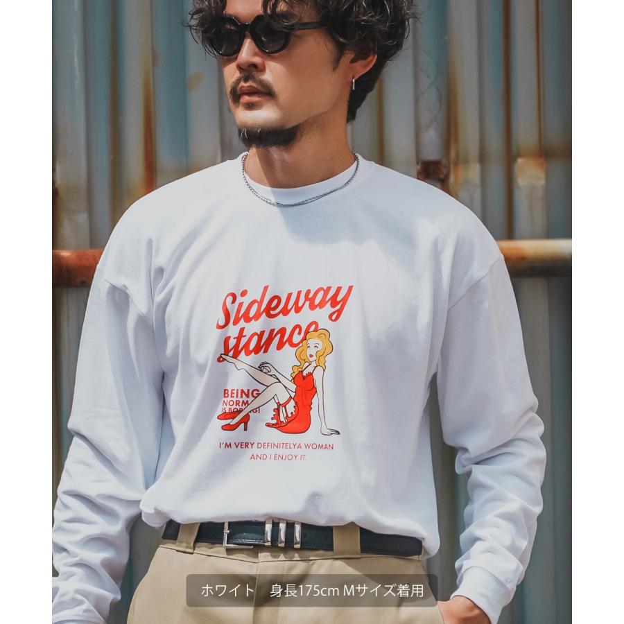 長袖Tシャツ メンズ SIDEWAY STANCE サイドウェイスタンス ロンT カットソー レトロウーマン アメカジ カジュアル Y2K ストリート 90s レトロ 韓国ファッション | improves | 04