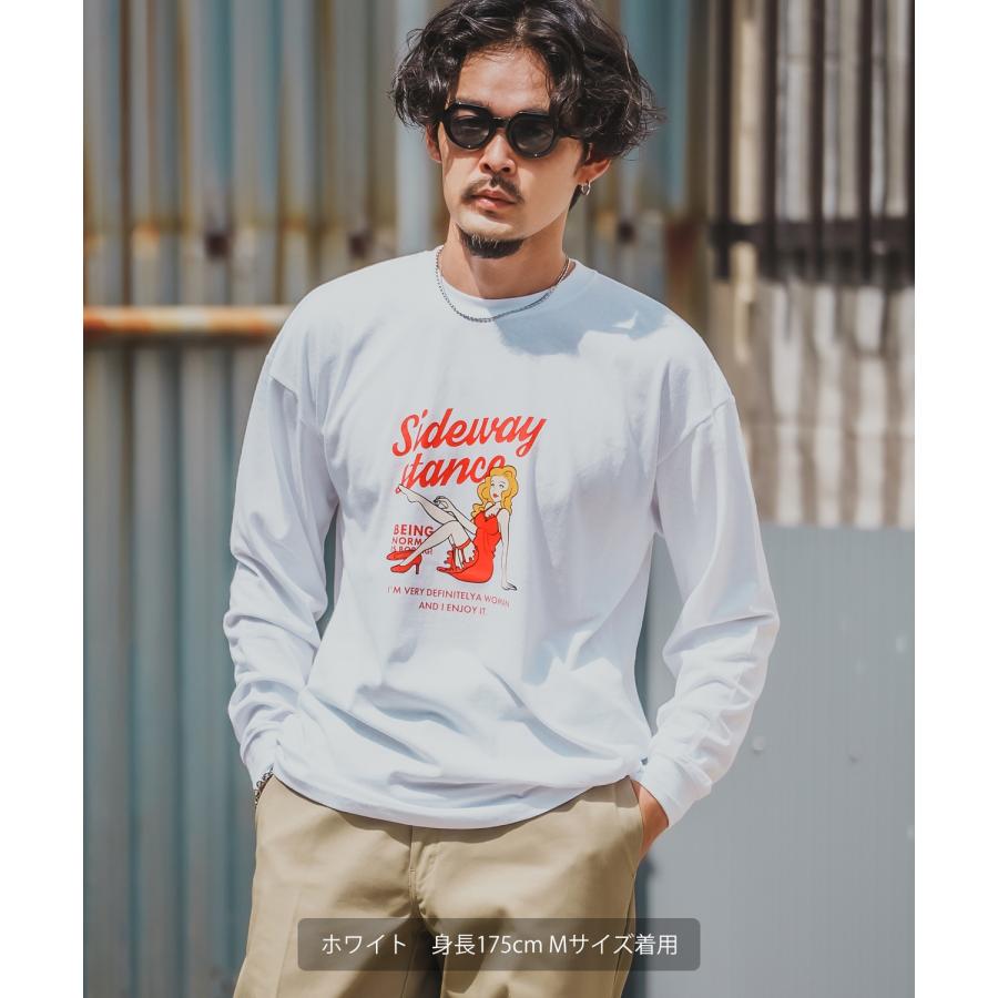 長袖Tシャツ メンズ SIDEWAY STANCE サイドウェイスタンス ロンT カットソー レトロウーマン アメカジ カジュアル Y2K ストリート 90s レトロ 韓国ファッション | improves | 05