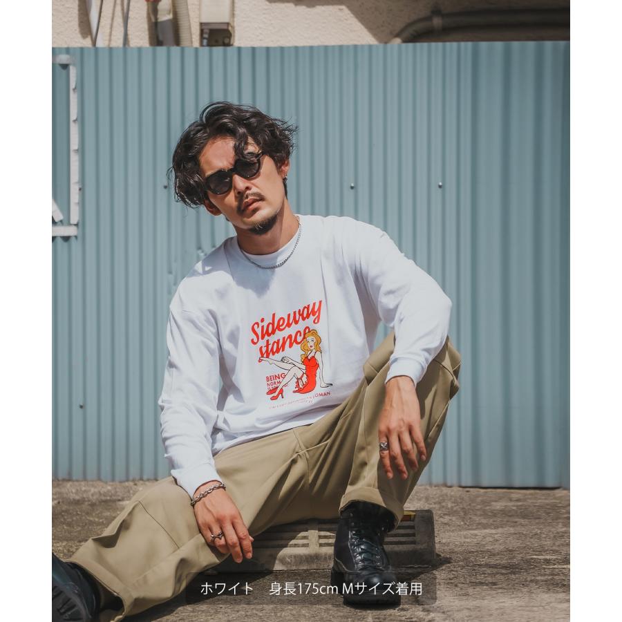 長袖Tシャツ メンズ SIDEWAY STANCE サイドウェイスタンス ロンT カットソー レトロウーマン アメカジ カジュアル Y2K ストリート 90s レトロ 韓国ファッション | improves | 06