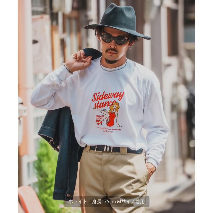 長袖Tシャツ メンズ SIDEWAY STANCE サイドウェイスタンス ロンT カットソー レトロウーマン アメカジ カジュアル Y2K ストリート 90s レトロ 韓国ファッション | improves | 09