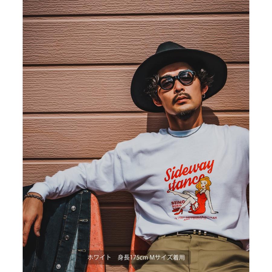 長袖Tシャツ メンズ SIDEWAY STANCE サイドウェイスタンス ロンT カットソー レトロウーマン アメカジ カジュアル Y2K ストリート 90s レトロ 韓国ファッション | improves | 10