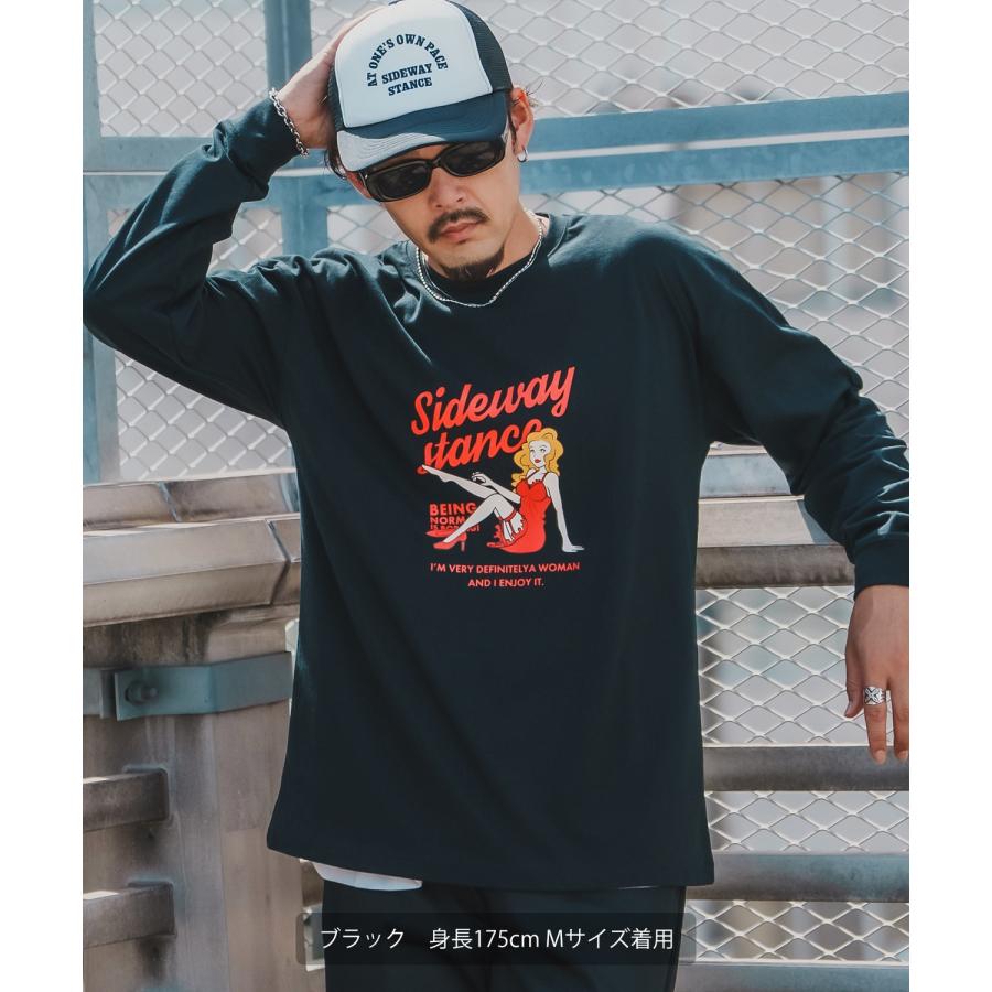 長袖Tシャツ メンズ SIDEWAY STANCE サイドウェイスタンス ロンT カットソー レトロウーマン アメカジ カジュアル Y2K ストリート 90s レトロ 韓国ファッション | improves | 12