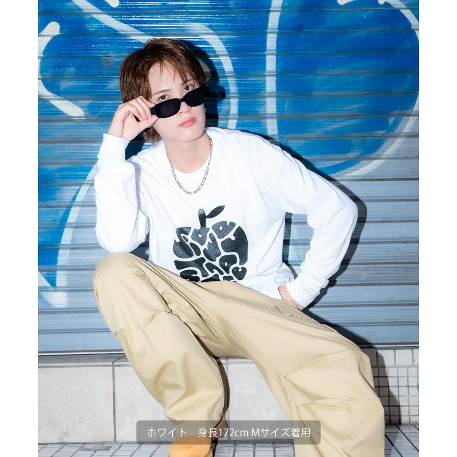 長袖Tシャツ メンズ SIDEWAY STANCE サイドウェイスタンス ロンT カットソー タイポアップル アメカジ カジュアル Y2K ストリート 90s レトロ 韓国ファッション | improves | 05