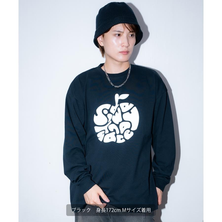 長袖Tシャツ メンズ SIDEWAY STANCE サイドウェイスタンス ロンT カットソー タイポアップル アメカジ カジュアル Y2K ストリート 90s レトロ 韓国ファッション | improves | 08