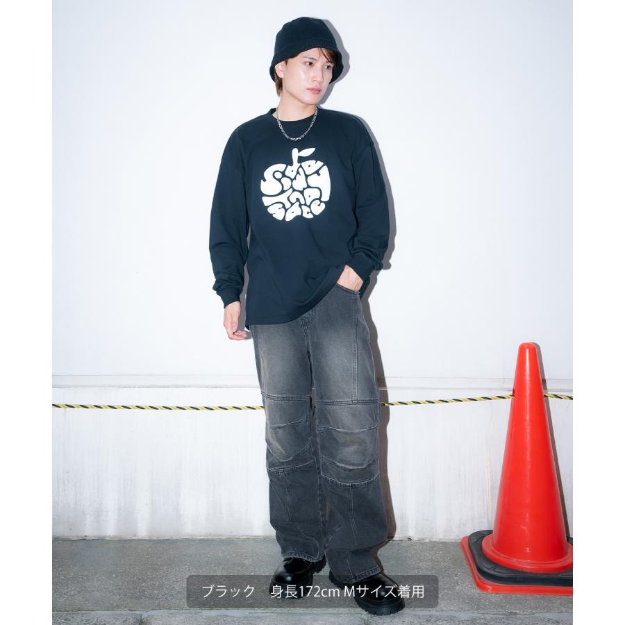 長袖Tシャツ メンズ SIDEWAY STANCE サイドウェイスタンス ロンT カットソー タイポアップル アメカジ カジュアル Y2K ストリート 90s レトロ 韓国ファッション | improves | 10