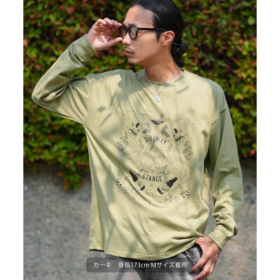 長袖Tシャツ メンズ SIDEWAY STANCE サイドウェイスタンス ロンT カットソー ドランクスカル アメカジ カジュアル Y2K ストリート 90s  韓国ファッション | improves | 13