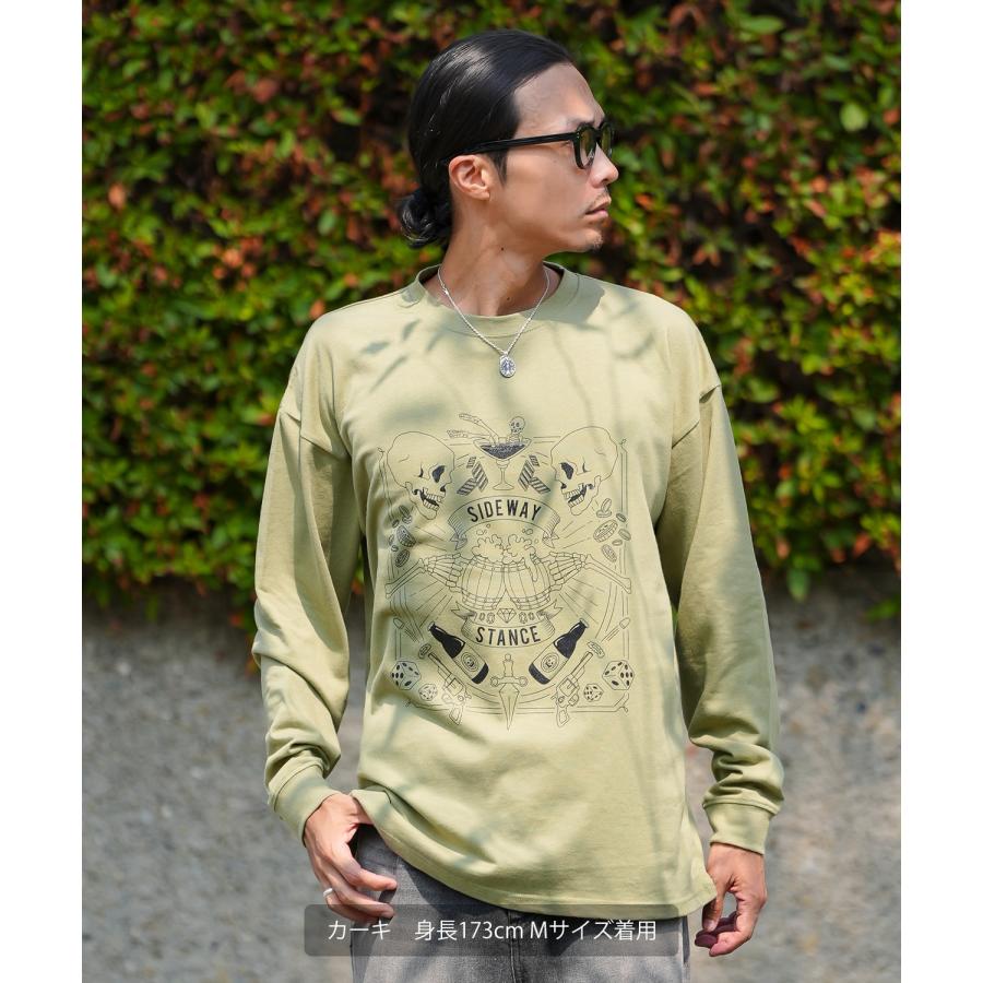 長袖Tシャツ メンズ SIDEWAY STANCE サイドウェイスタンス ロンT カットソー ドランクスカル アメカジ カジュアル Y2K ストリート 90s  韓国ファッション | improves | 14