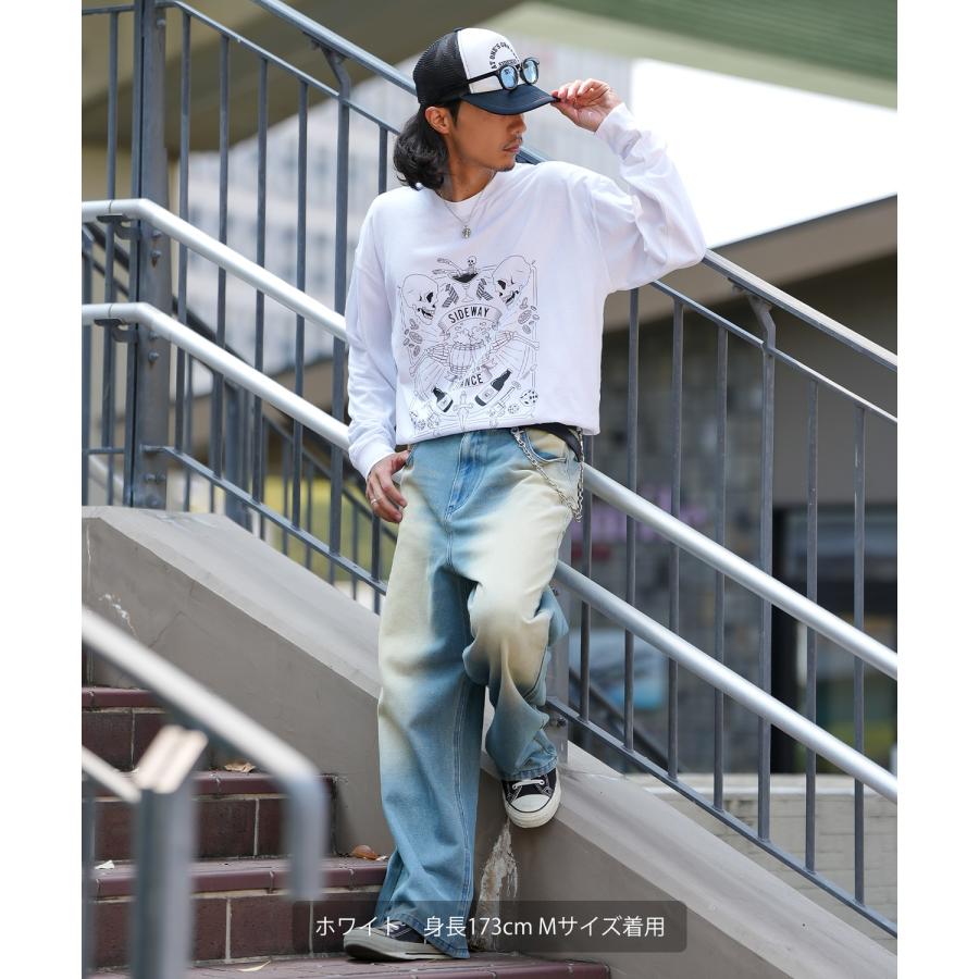 長袖Tシャツ メンズ SIDEWAY STANCE サイドウェイスタンス ロンT カットソー ドランクスカル アメカジ カジュアル Y2K ストリート 90s  韓国ファッション | improves | 07
