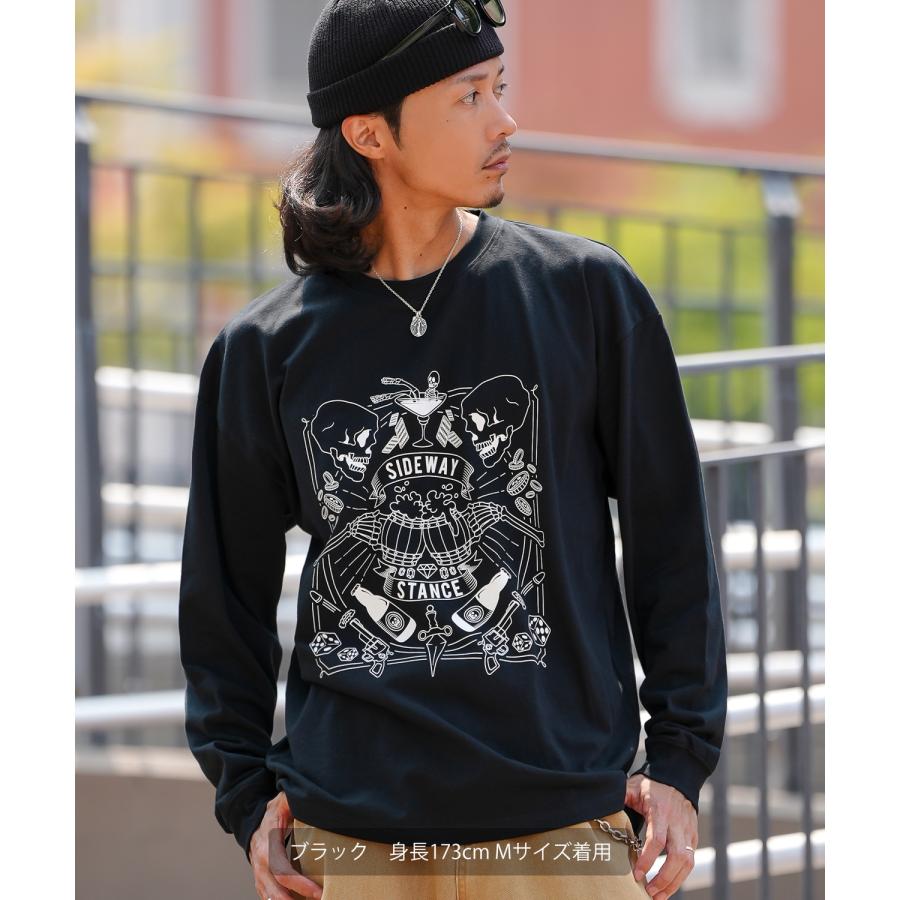 長袖Tシャツ メンズ SIDEWAY STANCE サイドウェイスタンス ロンT カットソー ドランクスカル アメカジ カジュアル Y2K ストリート 90s  韓国ファッション | improves | 08