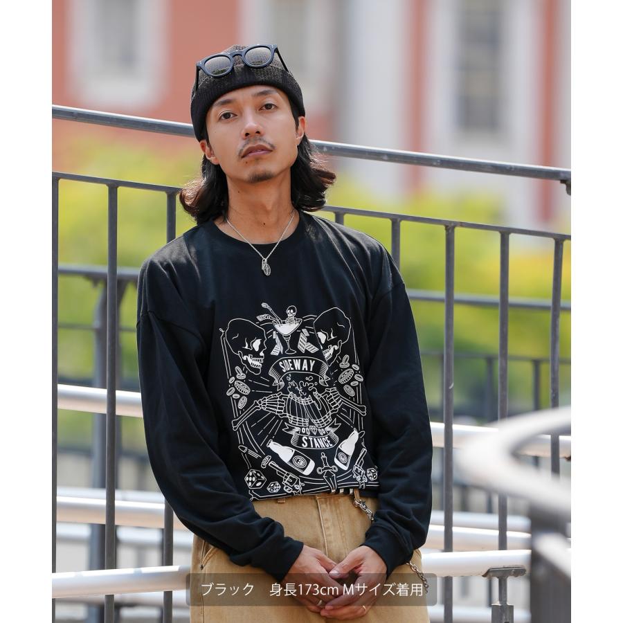長袖Tシャツ メンズ SIDEWAY STANCE サイドウェイスタンス ロンT カットソー ドランクスカル アメカジ カジュアル Y2K ストリート 90s  韓国ファッション | improves | 11