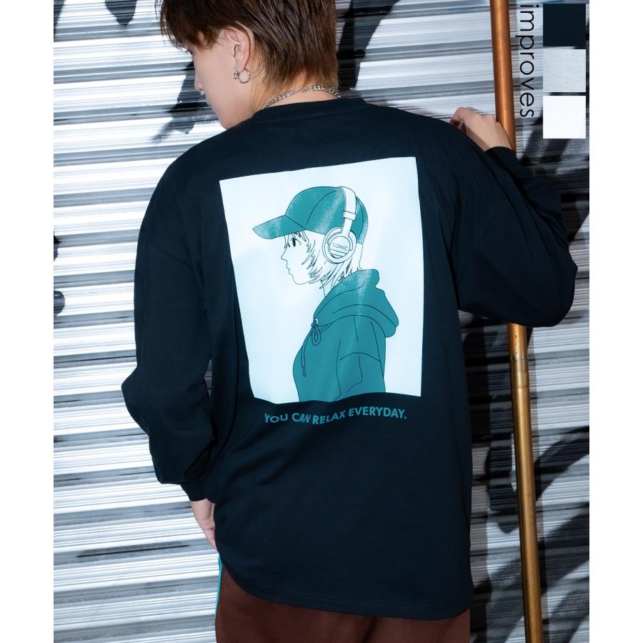 長袖Tシャツ メンズ SIDEWAY STANCE サイドウェイスタンス ロンT カットソー チルガール アメカジ カジュアル Y2K ストリート 90s  韓国ファッション | improves