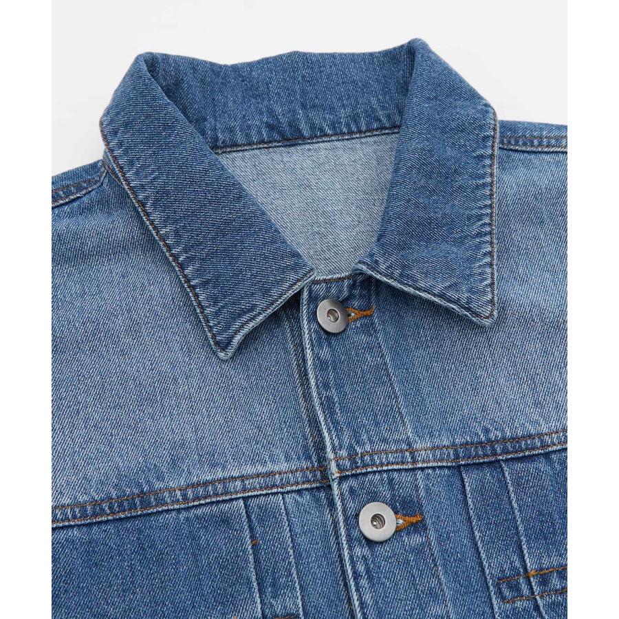 デニムジャケット メンズ ショート丈 1stタイプ ジージャン Gジャン ライトデニム アウター 羽織り カジュアル アメカジ モード ストリート 韓国ファッション | improves | 22