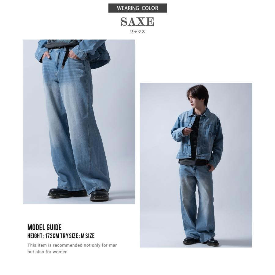 ジーンズ メンズ デニムパンツ ワイドパンツ フレアパンツ ビッグシルエット カジュアル アメカジ ストリート 韓国ファッション | improves | 17