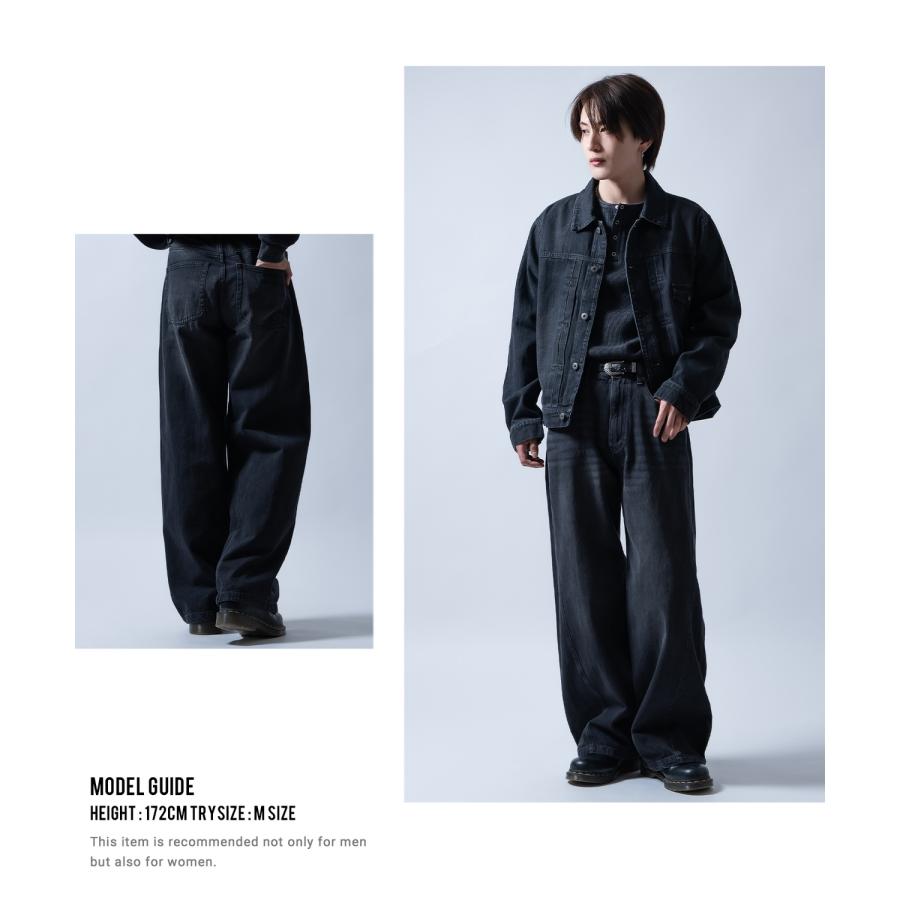 ジーンズ メンズ デニムパンツ ワイドパンツ フレアパンツ ビッグシルエット カジュアル アメカジ ストリート 韓国ファッション | improves | 12