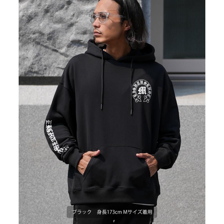 パーカー メンズ SIDEWAY STANCE サイドウェイスタンス サークルロゴ アームロゴ 裏毛 スウェット フーディー カジュアル Y2K ストリート 90s古着MIX 韓国 | improves | 04