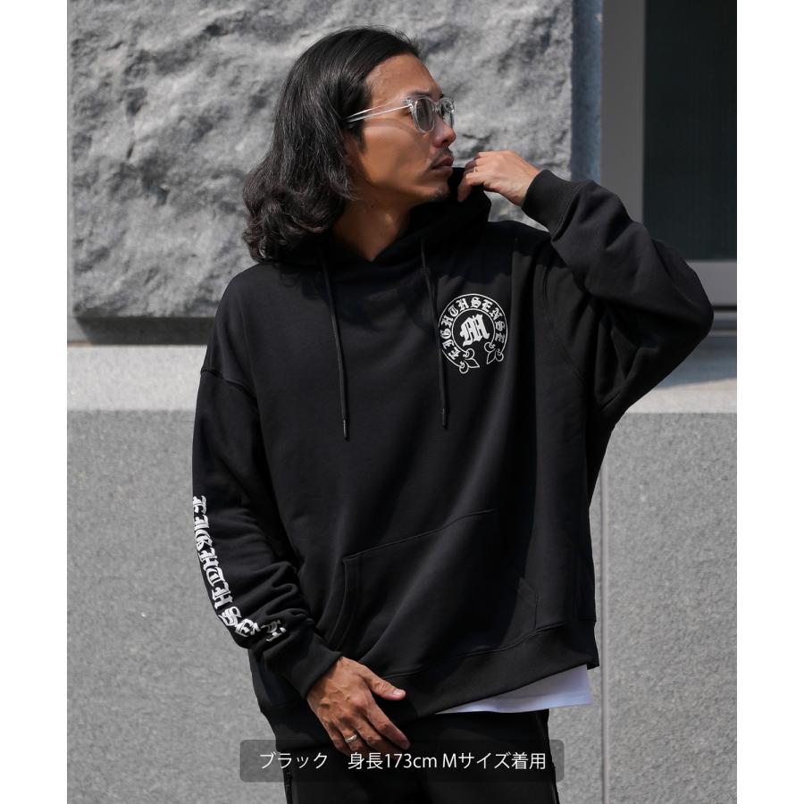 パーカー メンズ SIDEWAY STANCE サイドウェイスタンス サークルロゴ アームロゴ 裏毛 スウェット フーディー カジュアル Y2K ストリート 90s古着MIX 韓国 | improves | 05