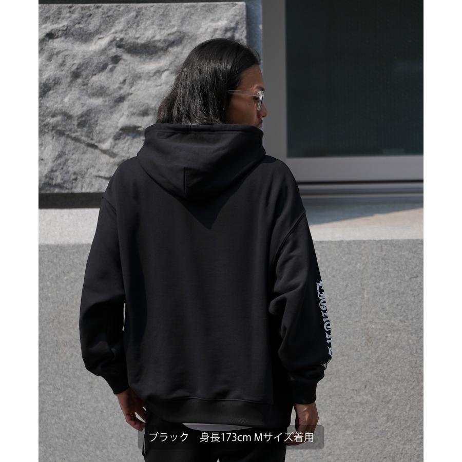 パーカー メンズ SIDEWAY STANCE サイドウェイスタンス サークルロゴ アームロゴ 裏毛 スウェット フーディー カジュアル Y2K ストリート 90s古着MIX 韓国 | improves | 06