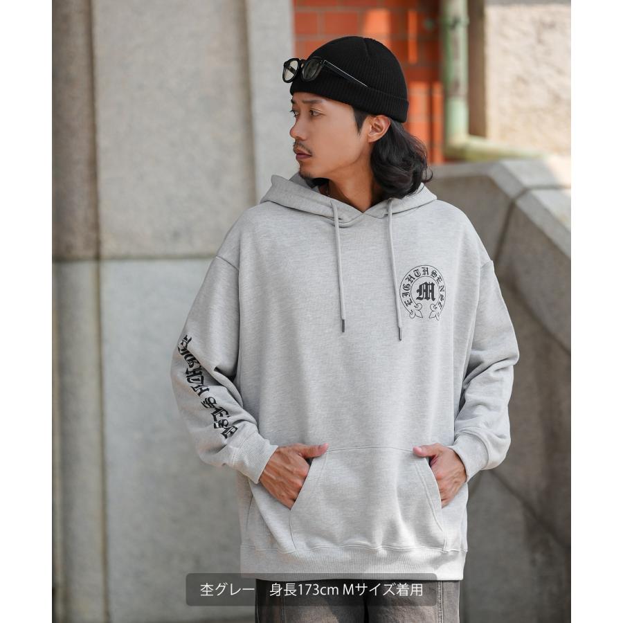 パーカー メンズ SIDEWAY STANCE サイドウェイスタンス サークルロゴ アームロゴ 裏毛 スウェット フーディー カジュアル Y2K ストリート 90s古着MIX 韓国 | improves | 08