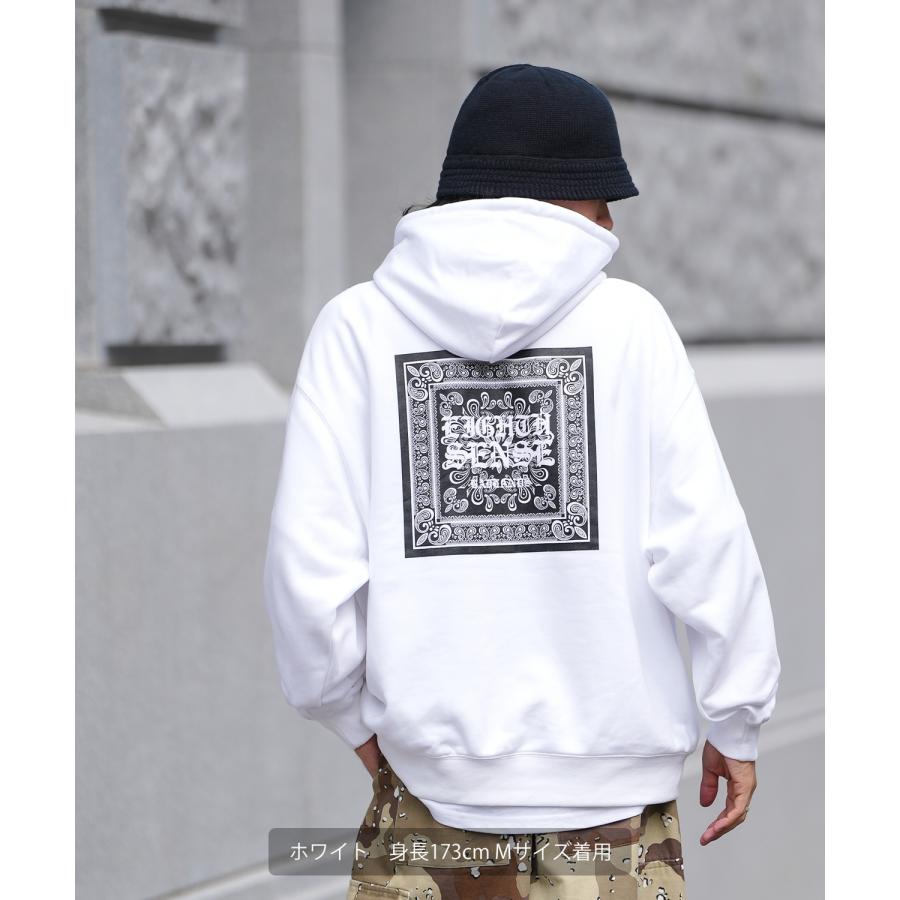 パーカー メンズ SIDEWAY STANCE サイドウェイスタンス バンダナ バックプリント 裏毛 スウェット フーディー カジュアル Y2K ストリート 90s古着MIX 韓国 | improves | 14